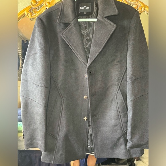 Wool blend pea coat size large NWOT - Picture 1 of 8